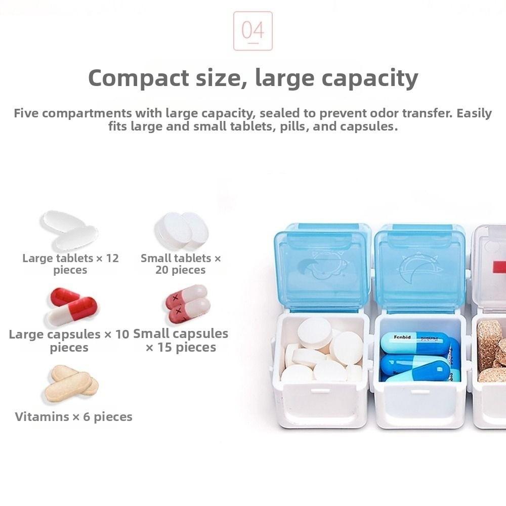 New Smart Reminder Pill Storage Box Alarm Timer Battery Operated Weekly Pill Organizer Electronic Timing Pill Case Daily