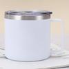 Neue 14oz Tasse mit Deckel und Griff Vakuum 304 Edelstahl Isolierflasche Büro und Zuhause Becher