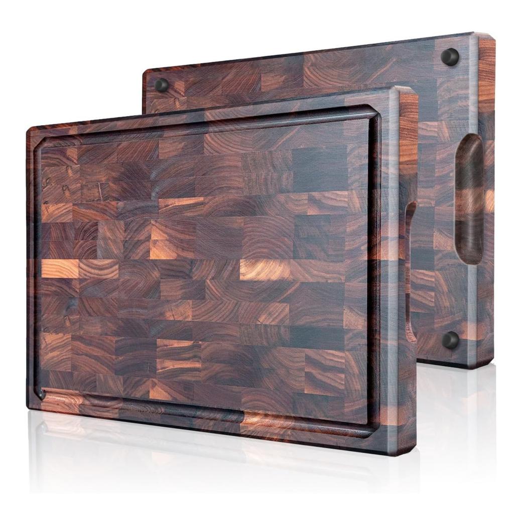 Tabla de cortar de nogal negro Madera entera Resistente al moho Tabla de cortar doméstica tabla de cortar para bistec y fruta Tabla de cortar de madera maciza