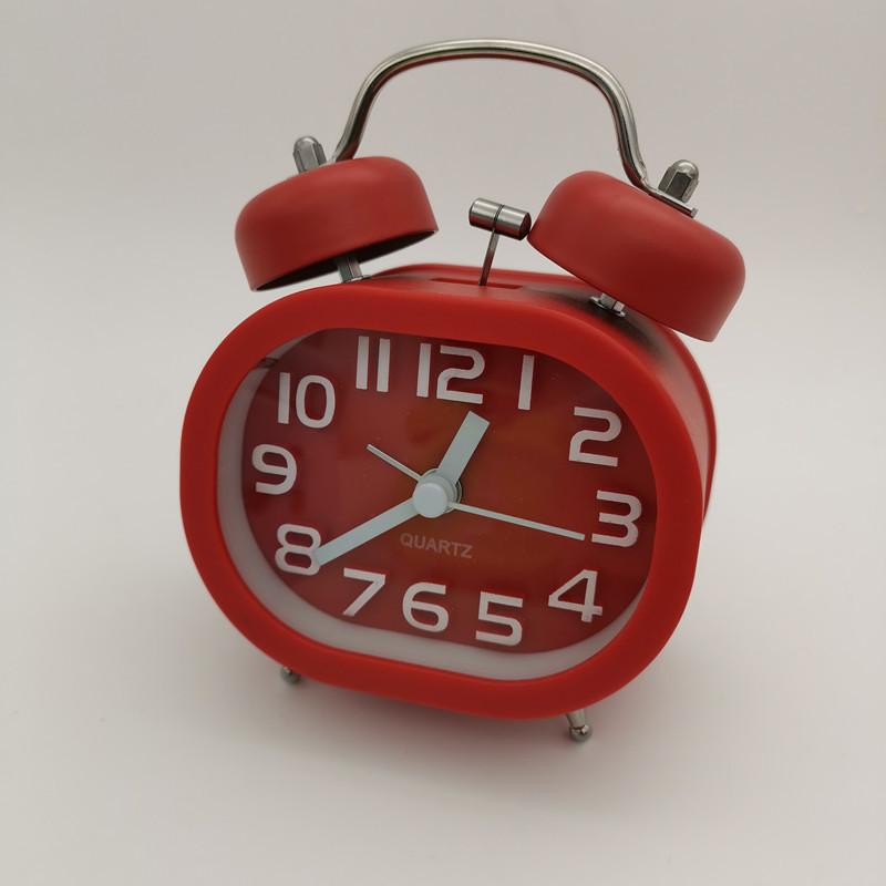 

Трехмерный Кольцевой Звонок Звонок Звонок Прикроватный Будильник Бесшумный с Ночником