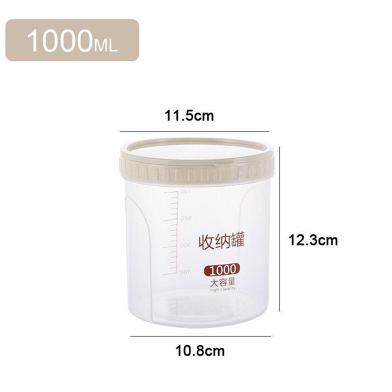 Plastic Food Sealed Cans with Free Spoon Moisture-proof Grain Storage Tank Household Leak-proof Milk Powder Fresh-keeping Tube
