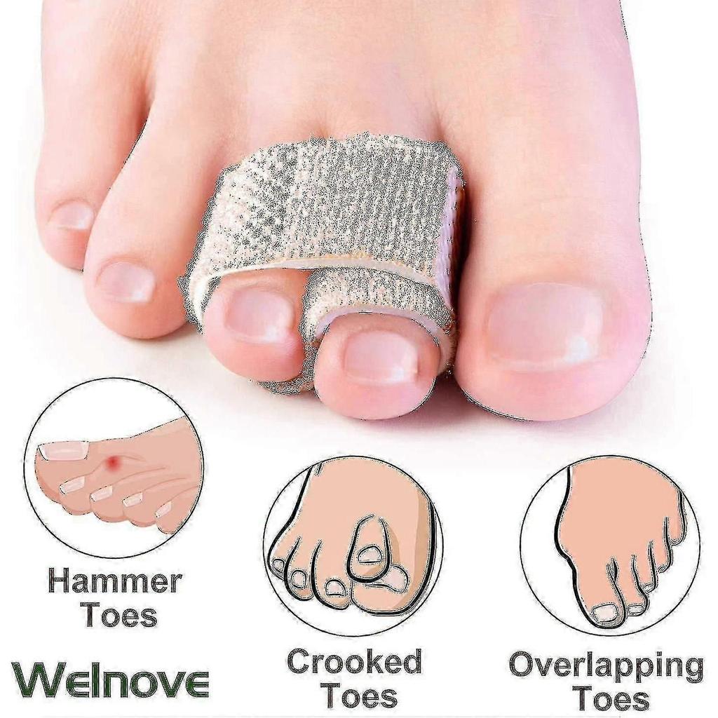 6-pack Of Hammer Toe Straighteners For Straightening Hammer Toes, Broken Toes, Crooked Toes And Overlapping Toes