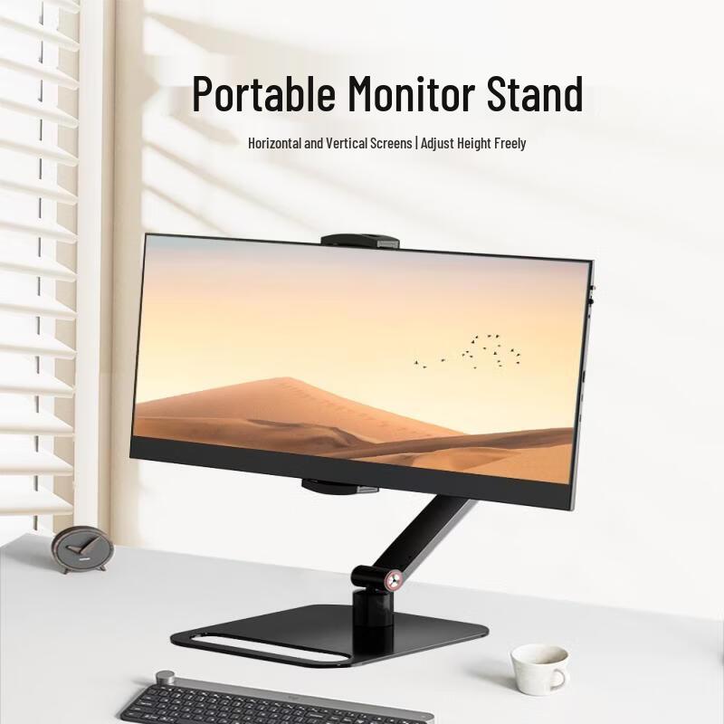 Ollymurs Portable Dual-Arm Monitor & Laptop Stand