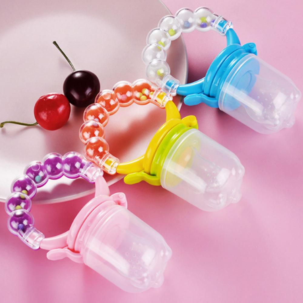 Baby Feeder Spoon Nutritious Fruits and Vegetables Bite Bell Ring Consisting Chew Toy Baby Feeding Spoon Nipple Soother Bottle