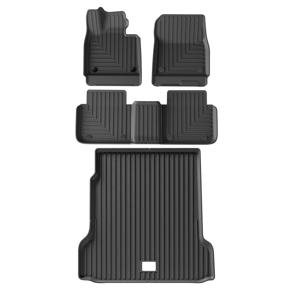 for Xpeng P7/P7i 2022 2023 2024 Car Floor Mats Cargo Liner Trunk Pad TPE 3D Foot Mat Waterproof Odorless Tray BLACK