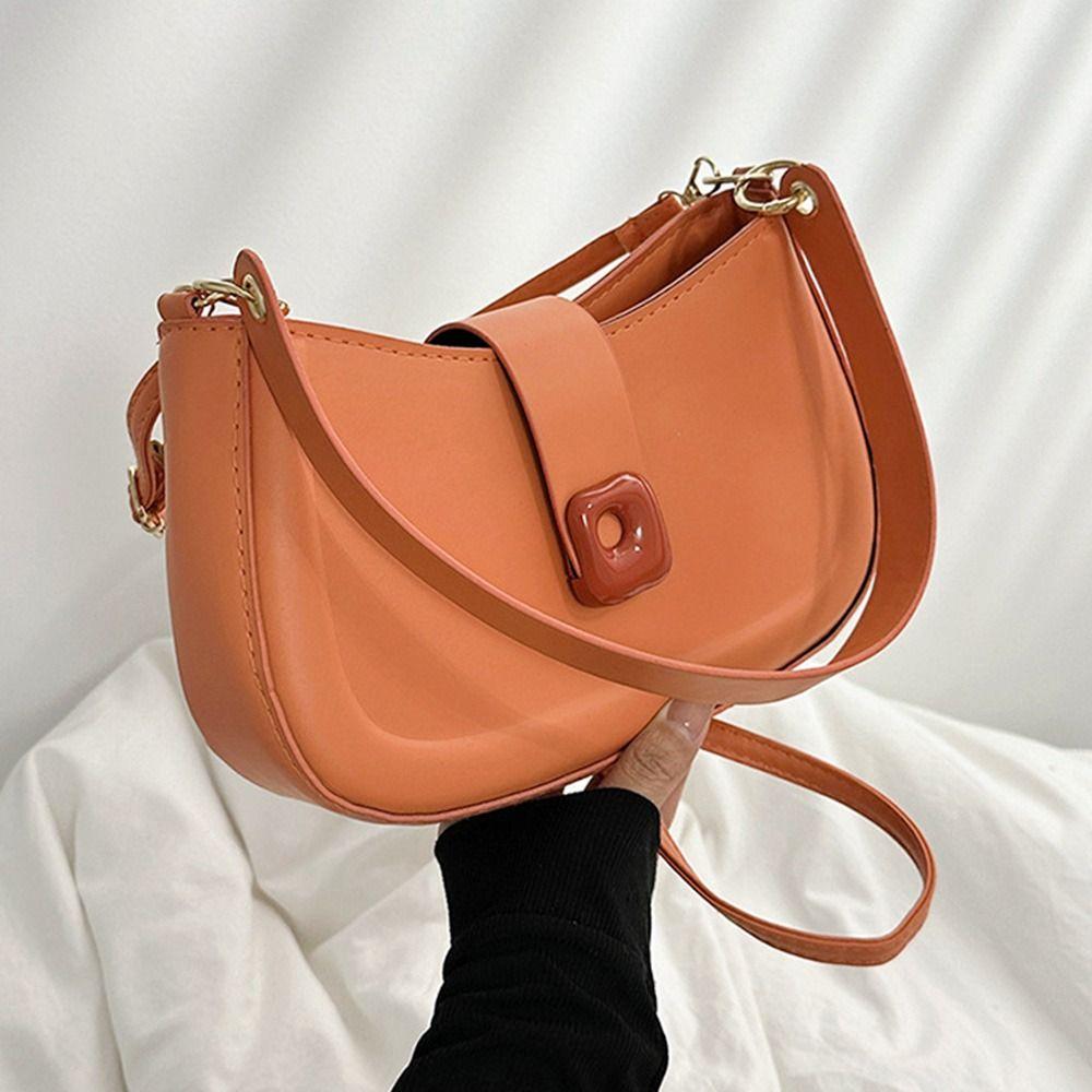

PU Leather Crossbody Bag Small Underarm Bags Casual Messenger Bags Women