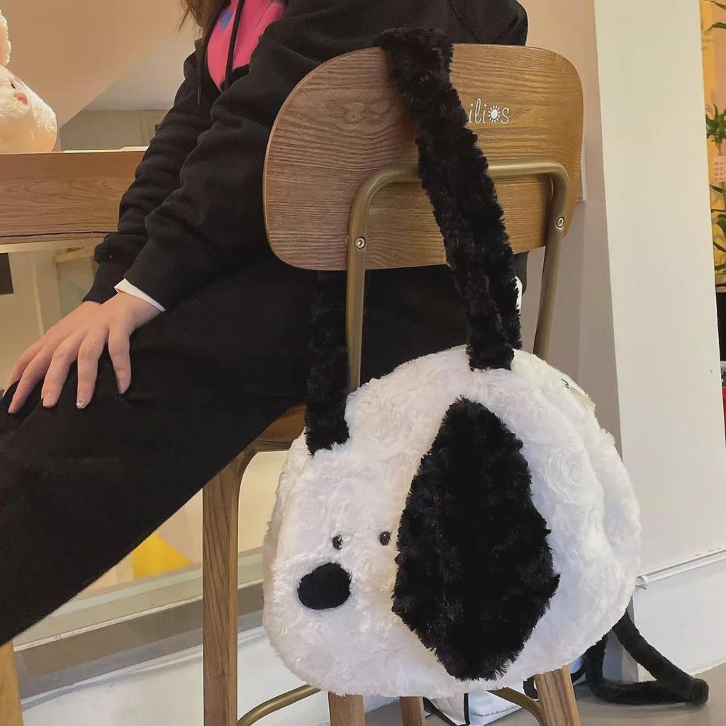 Toffee Rabbit Plush Shoulder Bag - Large Capacity, Japanese Niche Design for Female Students