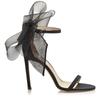 Fashion Lace Asymmetrical Bow Sandals 2024 Summer New Sexy Line With Open Toe Stiletto European And American Heels