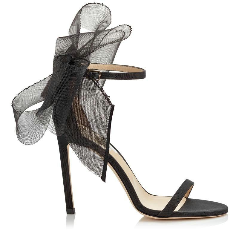 Fashion Lace Asymmetrical Bow Sandals 2024 Summer New Sexy Line With Open Toe Stiletto European And American Heels
