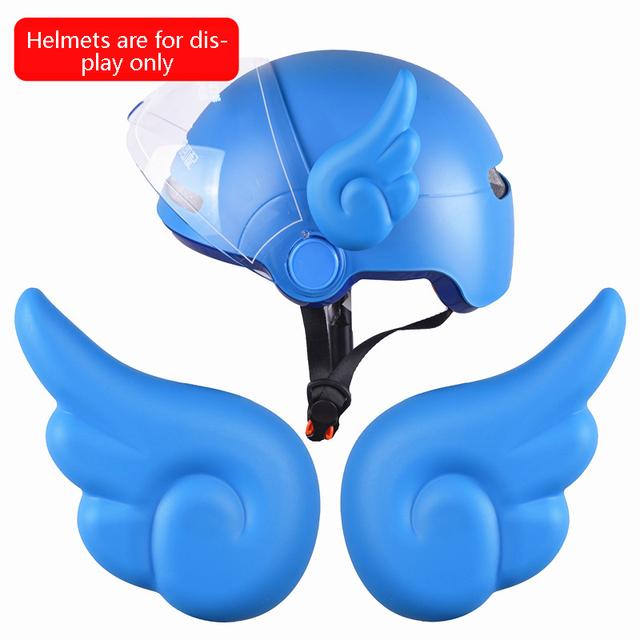 

Motorcycle Helmet Angel Wings Creative Cute Decoration Style Motocross Stickers Driving Stylish Universal Helmet Accessories