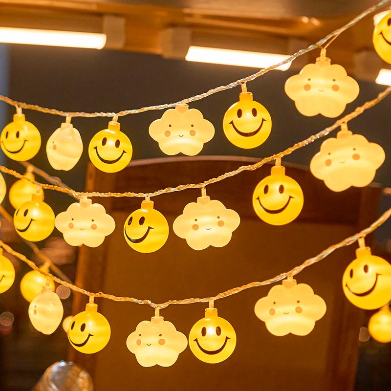 LED Creative Night Market Lights: Colorful String Illumination for Snack Stalls & Barbecue Shops, Perfect Trunk Decor.
