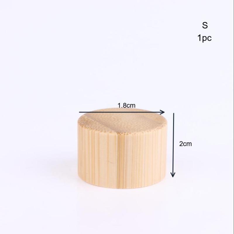 1/5 Pcs Eco-Friendly Screw Bamboo Bottle Caps With Reducer Replace Empty Bottle Caps With Drop Plug Real Bamboo Cover Screw Cap