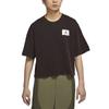 Jordan Essentials Boxy Logo Loose Fit Sports Short Sleeve T-Shirt Women Tops Black CZ4140-010