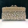Mermaid Handmade Diamond-encrusted Evening Bag Foreign Trade Empty Metal Hard Box Full of Diamonds Hand Bag for Women Stone Clut