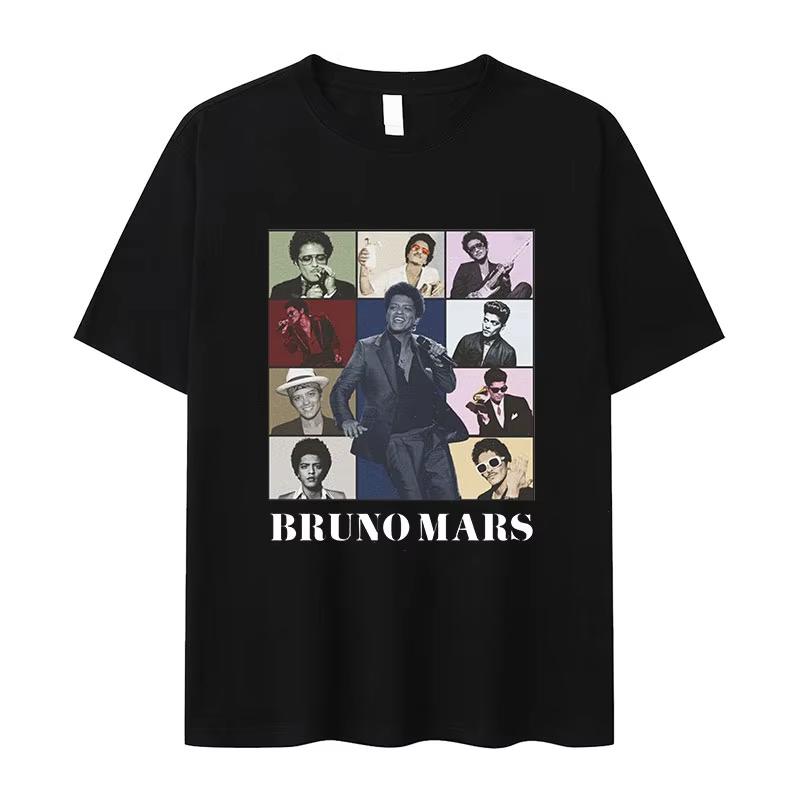 

Singer Bruno Mars Tour Graphic Tee Shirt Mens Vintage High Quality Fashion Tshirt 2026 Spring summer Hip Hop Cotton Streetwear M