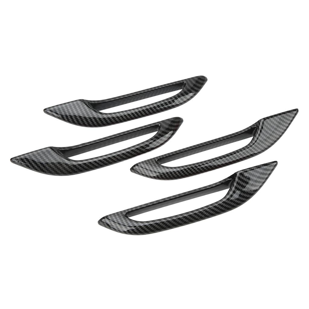 4PCs Car Door Handle Protection Cover Anti Freezing Carbon Fiber Style Replacement for Tesla Model 3 Y