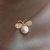 Little Bee Brooches Imitation Pearls Insect Brooch Women Delicate Crystal Rhinestone Pin for Girl Cute Jewelry Gifts