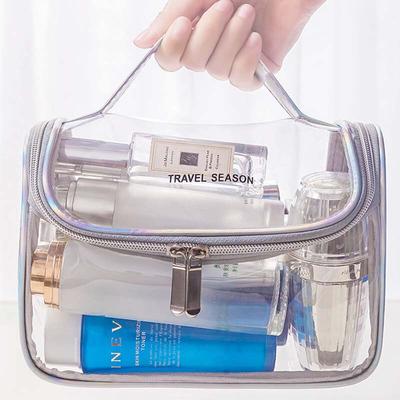 Reise Wasserdicht Transparent Kosmetiktasche Kulturbeutel Multifunktional Große Kapazität Tragbar Bunte Aufbewahrungstasche