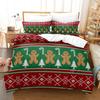 Merry Christmas Duvet Cover Christmas Graffiti Bedding Set Happy New Year Quilt Cover Holiday Gifts Bedroom Decoration