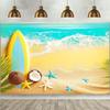 Beach Surfboard 2D Backdrop Summer Hawaii Party Photography Background Cloth