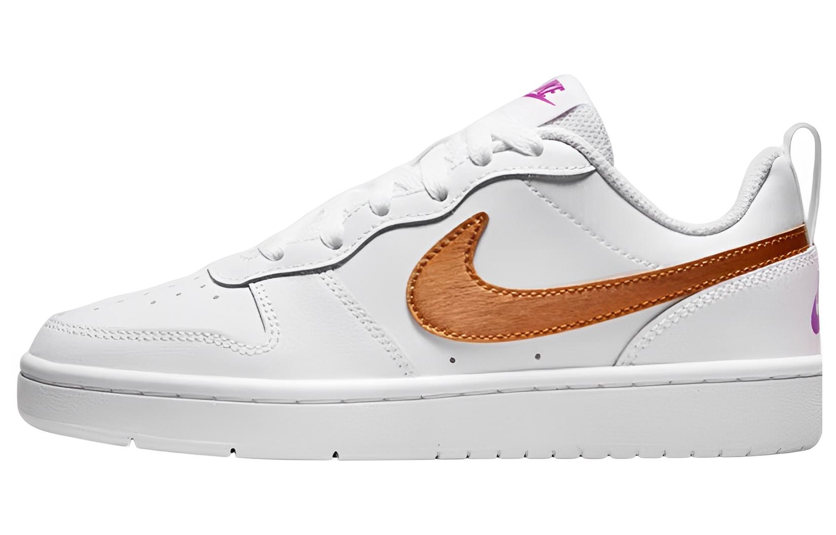 Nike Court Borough Low 2 SE  White Metallic Copper  GS DQ5979-100 35.5