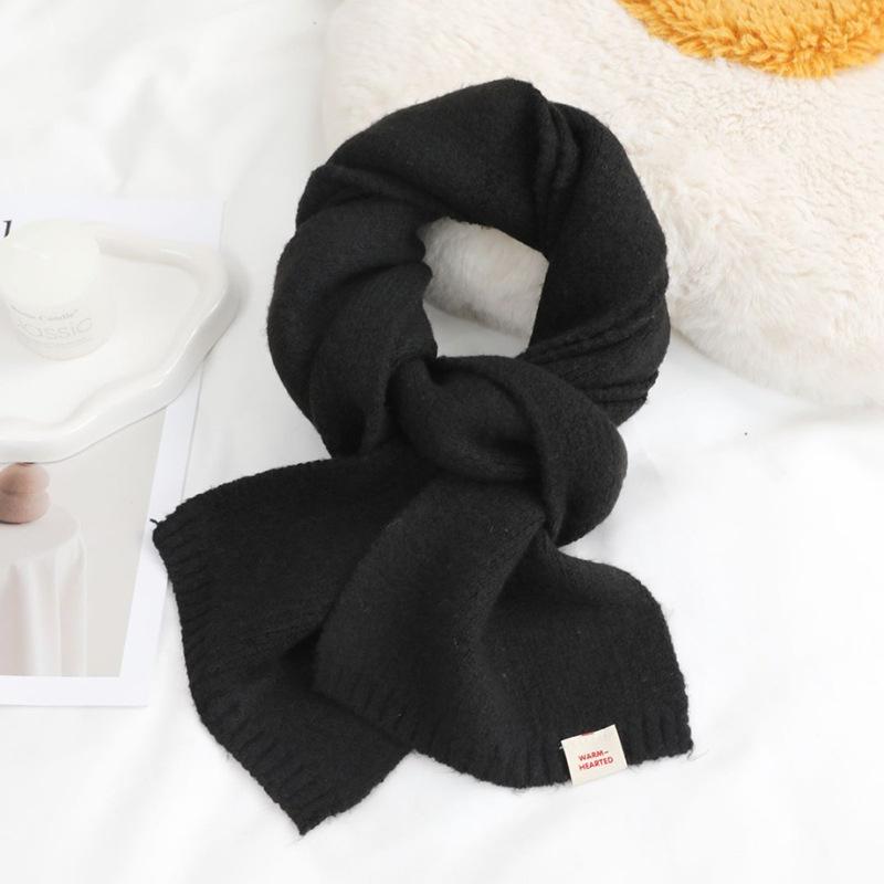 Autumn and winter new scarf Dongdaemun Korean atmosphere solid color versatile light luxury high-end soft waxy warm scarf women