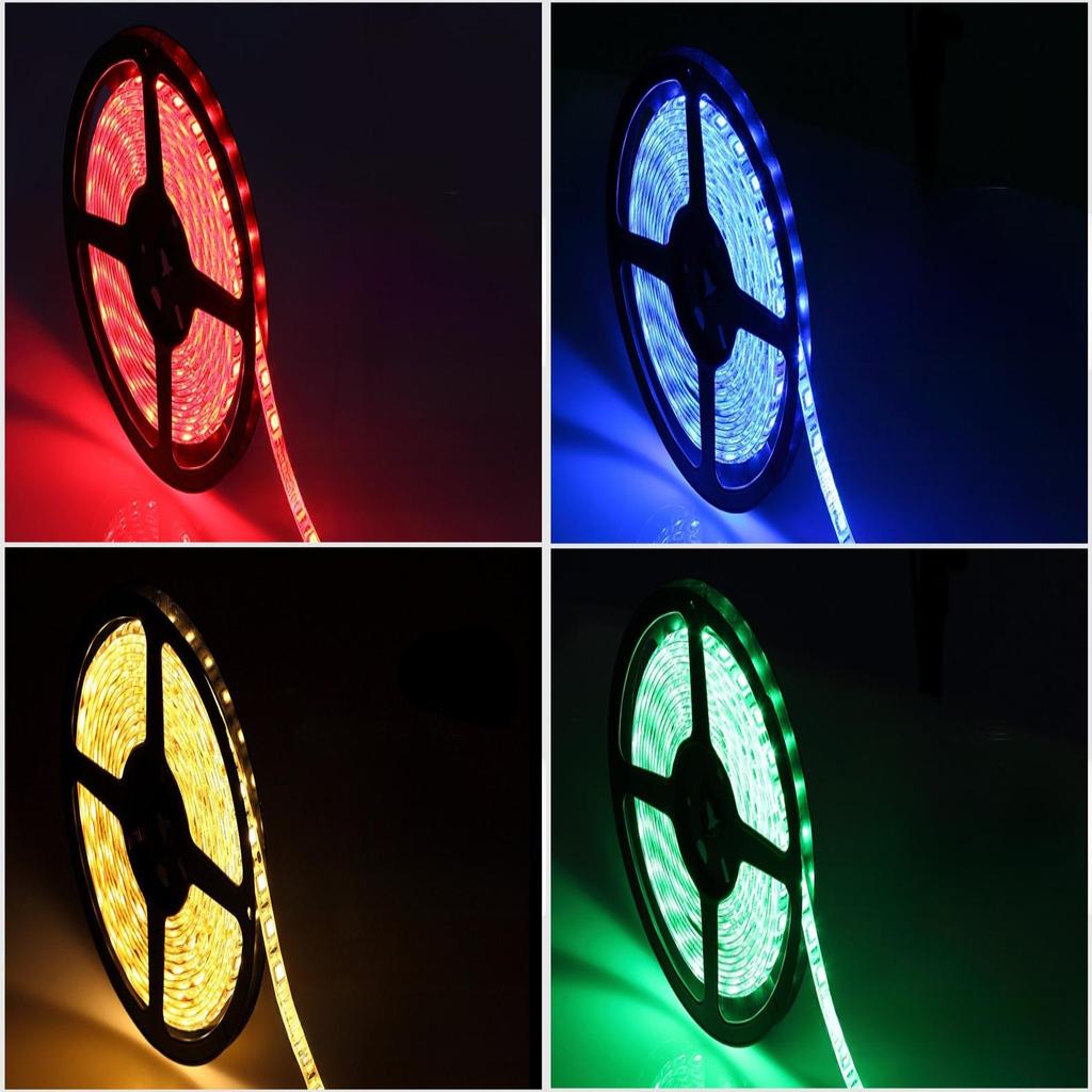 Rgb Led Strip Light 12v Waterproof Flexible Tape With Dimmable Features For Home Decor