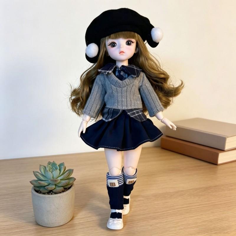 30cm BJD Doll Outfit Set Girls 1/6 Scale Fashion Clothing Accessory Kit Princess Toy Gift Kids Ages 7-14