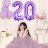 Giant 40Inch Purple Birthday Balloons 0-9 Digit Balloons for Purple Butterfly Number Birthday Party Baby Shower Decoration Favor