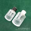 Transparent 15-Port Cylinder Perfume Bottle with Press-Type Vertical Stripe, Portable Glass Sample Bottle