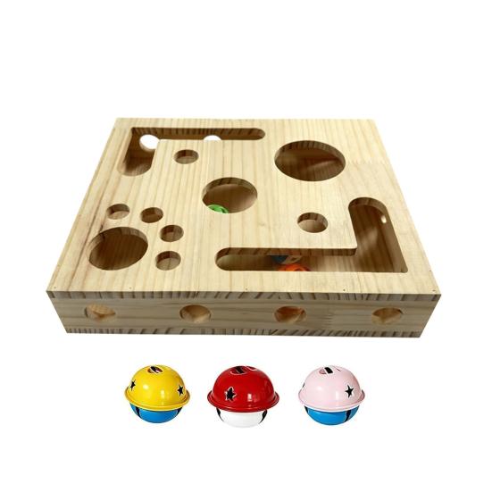 

Коробка-когтеточка для кошек, Коробка-пазл для кошек, Обогащающая коробка с шариками-колокольчиками, Интерактивная когтеточка-лабиринт для кошек, для стрижки когтей без стресса B