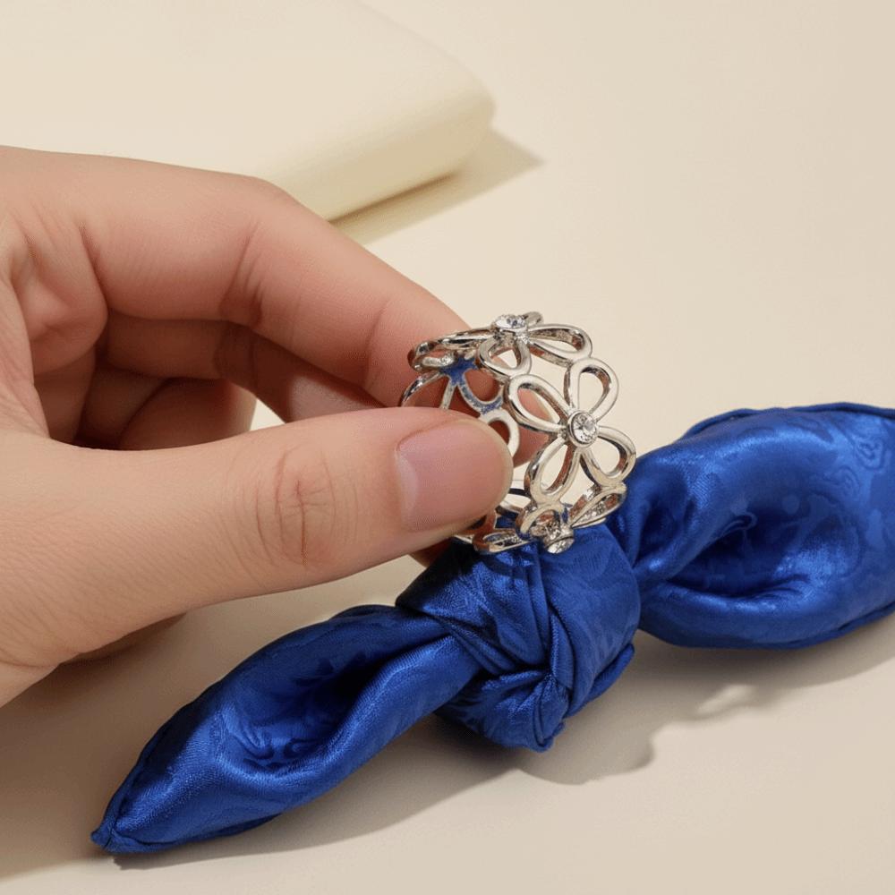 Hollow Out Scarf Buckle Crystal Hijab Clip Fashion Shawl Rings Clip  Clothing Accessories