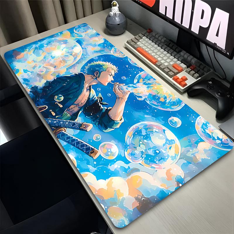 Colorful Anime Mouse Pad Large Extended Non Slip Gamer Desk Mat One Piece Zoro Gaming Office Computer Mouse Pad Smooth Surface