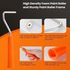 Smooth Paint Roller Set Anti-Drip Wall Painting Tools Foam Roller Brush Kit  for Household