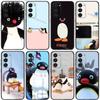 Süßes Glückliches P-Pingu Pinguin Lustige Handyhülle Für Samsung Galaxy A20,21s,22,31,32,52,53,72,73,80,91 Flüssigsilikon Schwarze Hülle TPU