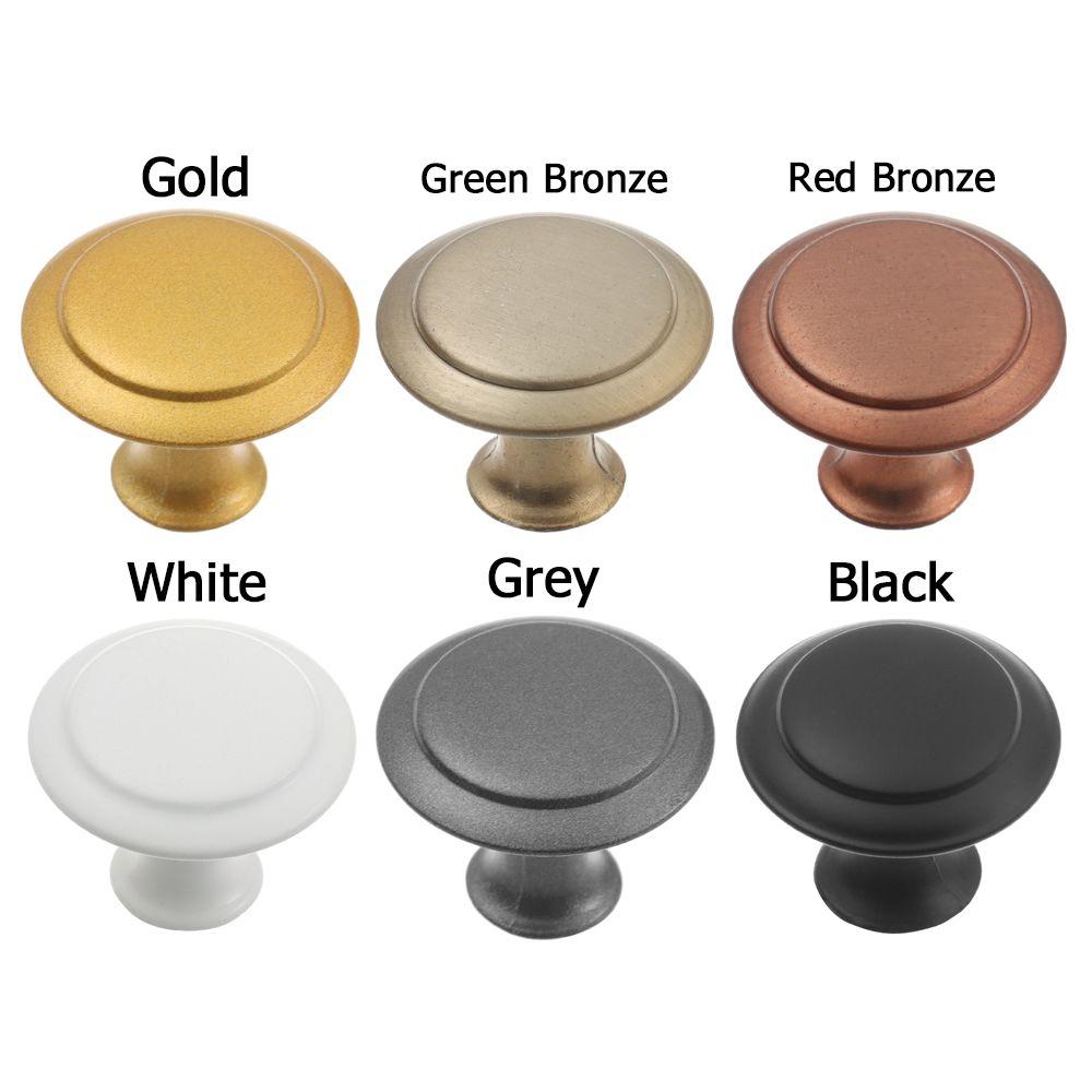 2Pcs 23/27/30mm Round Single-hole Drawer Knob Kitchen Bedroom Cabinet Wardrobe Dresser Pull Metal Handle With Screw Hardware