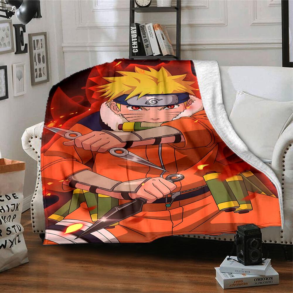 1pc NARUTO (5) Blanket, Gift, for Men and Women, Soft Blanket, Good for Sofa Bed Couch Travel, Lightweight Flannel Blanket