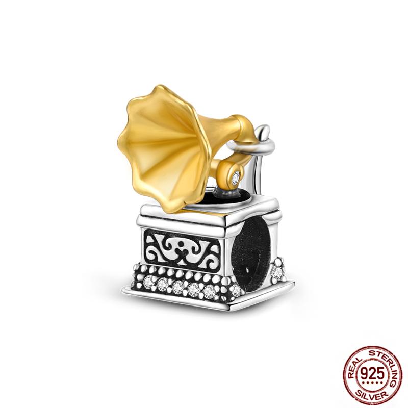 Rose Gold Yellow Charms Copper Sunflower Leopard Firefly Beads Fit Original Bracelet Luminous Charmdiy Jewelry Gift