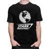 Custom Stark Industries T Shirts for Men Pure Cotton Tee Tops Tshirts Short Sleeve Casual Tshirt