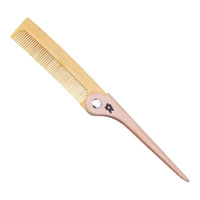 Comolife Boxwood Comb with Camellia Compact Hairbrush with Camellia Smooth Made In Japan Oil, Foldable, Oil, Hair, Gift,