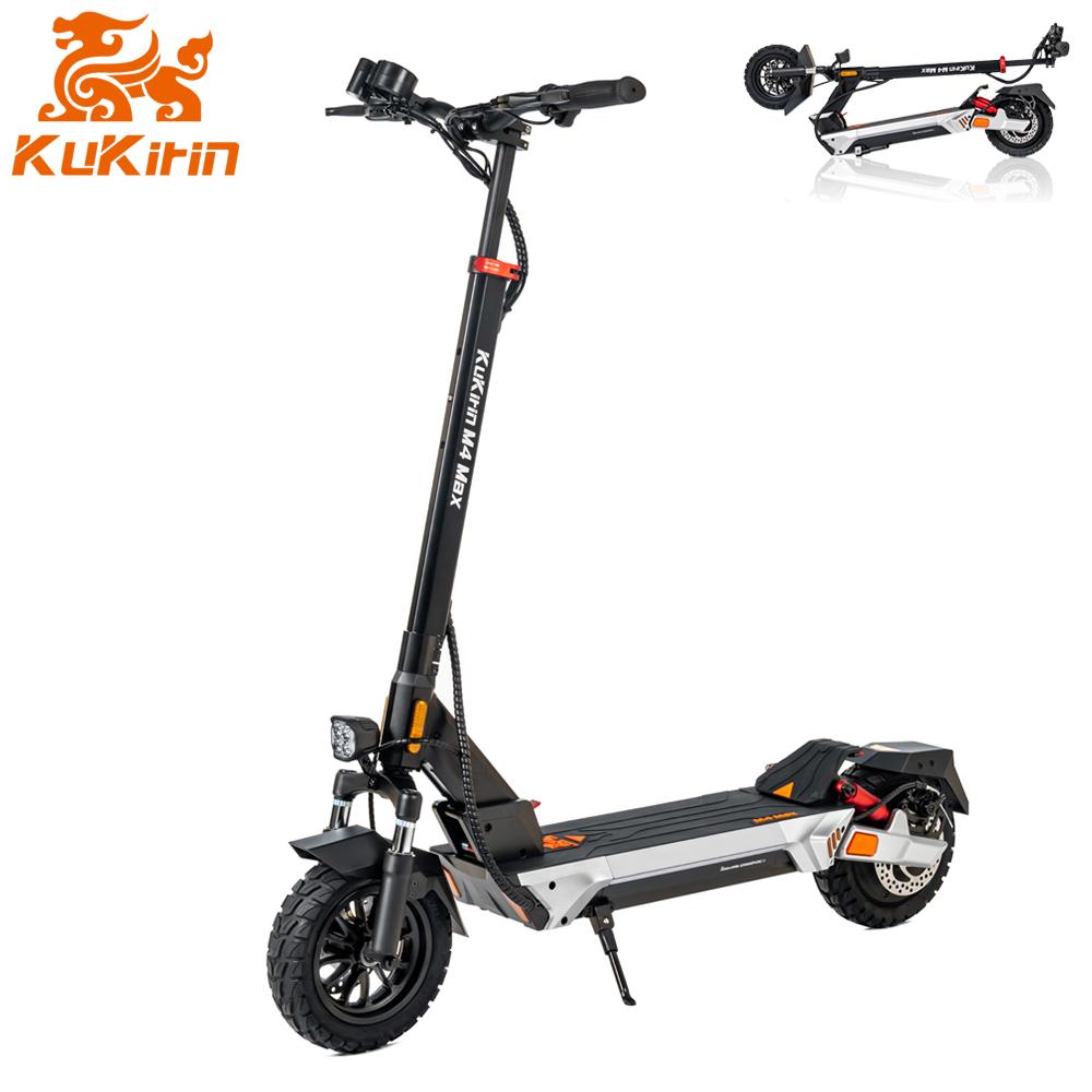 קורקינט חשמלי KuKirin M4 Ma×, 800W, 48V 18.2Ah, 45 קמ"ש, טווח 64 ק"מ, צמיג 10 אינץ', מתלה כפול, IP54, תצוגת LCD, עיצוב מתקפל