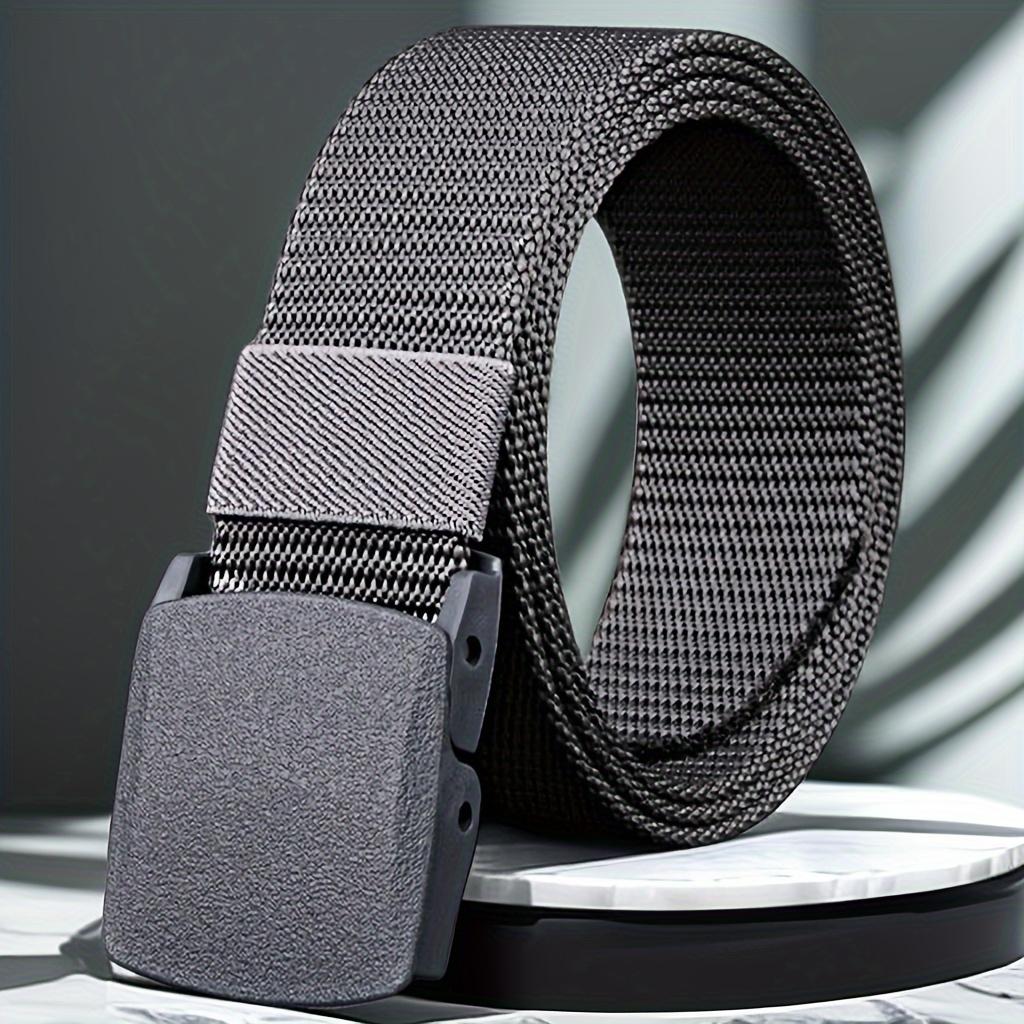 1PC 150cm Long Belt with Fabric, Men's Plus Size Student and Youth Belt Woven with Nylon Canvas, Iron Free and Non-magnetic Belt