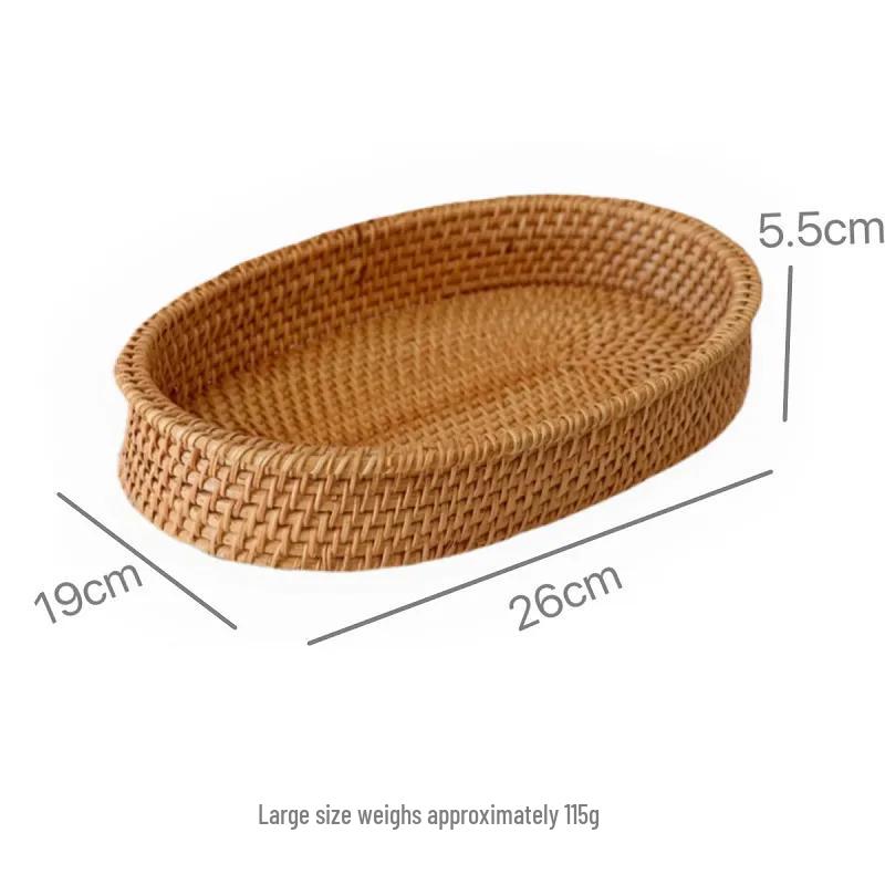 Плетеная вручную бамбуковая овальная корзина для хранения