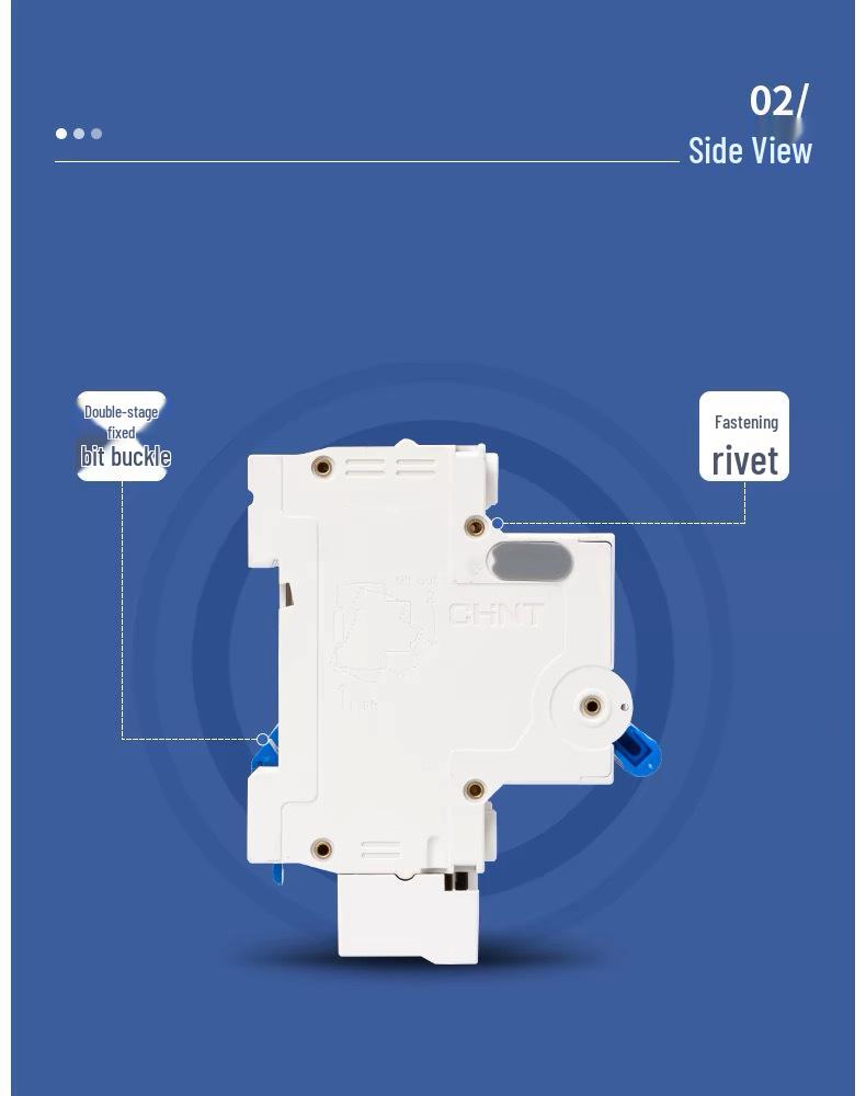 Chint 2P MCB Circuit Breaker with Air Switch, 220V RCD, 32A/63A, for Three-Phase Household Electrical Protection