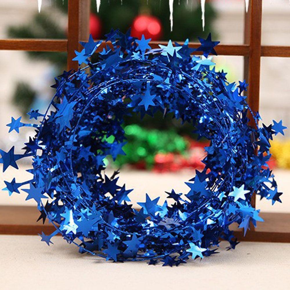 Partyzubehör Festliche Atmosphäre Weihnachtsgirlande Glänzender Stern Anhänger Wand Tür Deko Hängend DIY Weihnachtsbaumschmuck Zuhause