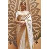 RSINC Women's Banarasi Patola Silk Blend Saree with Blouse Piece Colour White B099NWXGD9
