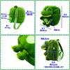 APOSITV Dinosaur Backpack for Girls and Soft Plush Lightweight Kids, Boys, Fluffy, Backpack, (Green)