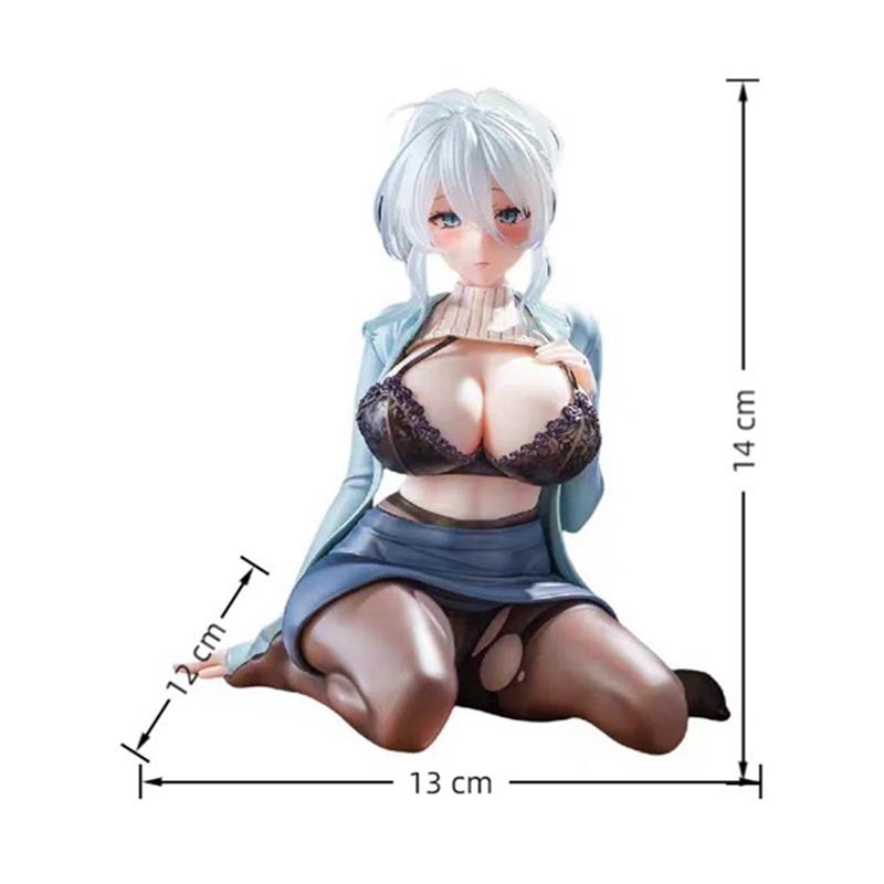 Anime 14cm Deep Winter Snow Widow Snow Girl Beautiful Girl Hand Figure Shy Girl PVC Action Figure Model Toy Ornament