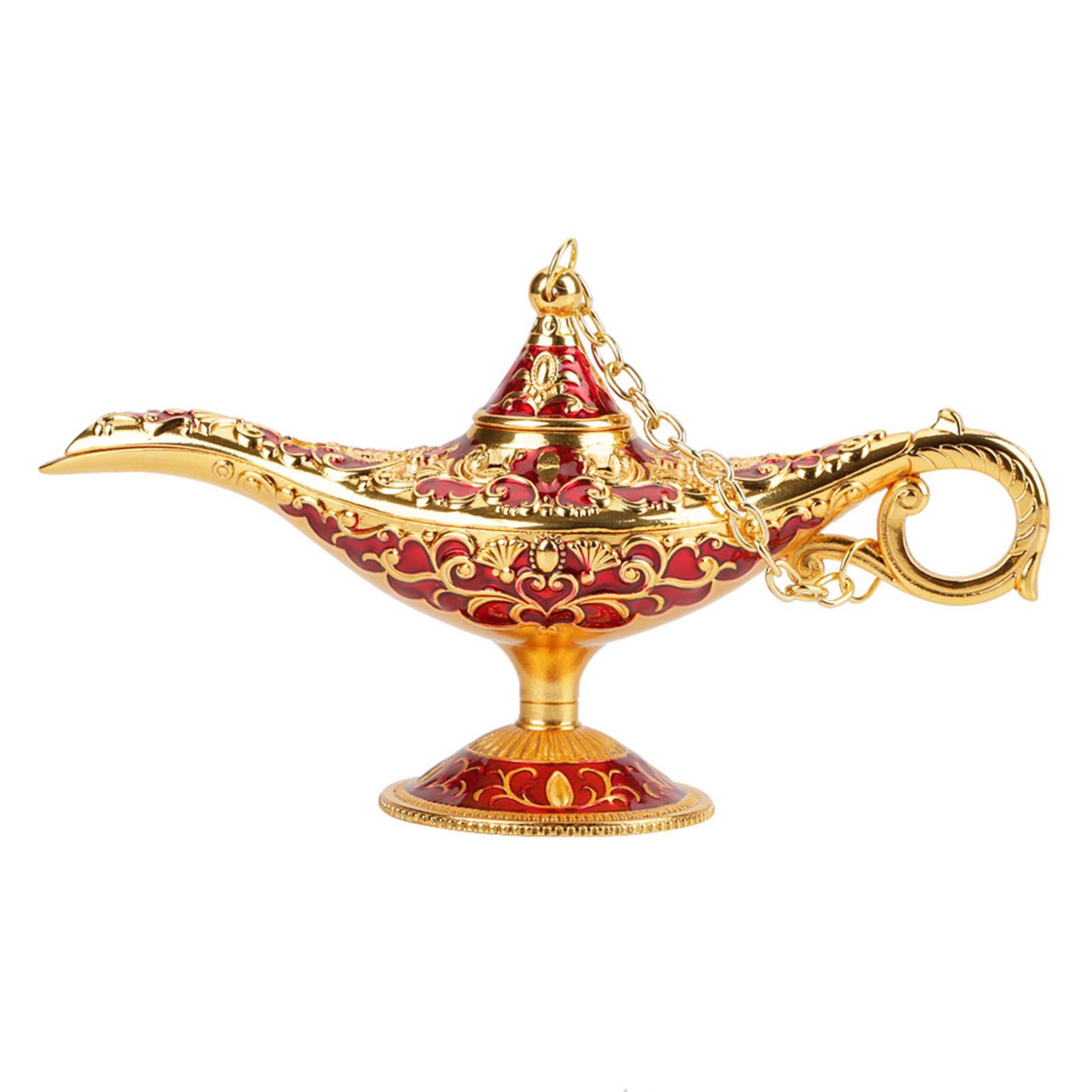 Metal Carved Hollow Legend Lamp Hollow Aladdin Magic Genie Light  ing Pot Decor (#1)