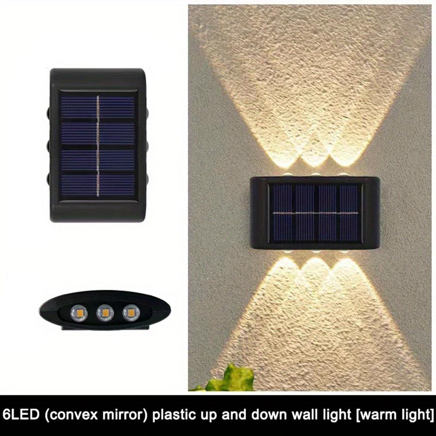 4pcs Solar 4/6 LED Outdoor Waterproof Garden Balcony Decorative Lamps For Street Wall Lights Outdoor Garden Solar Night Lights
